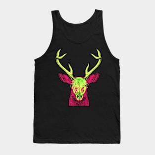 Deer Skull Interactive Magenta&Green Filter T-Shirt #2 By Red&Blue Tank Top